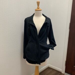 Heathered Gray/Black Duo Layered Athletic Jacket CAbi Medium